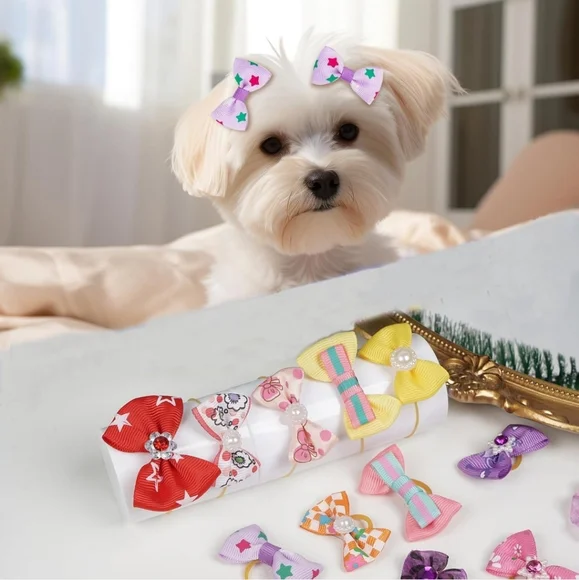 Puppy Hair Bows. 20 Pieces. NWT