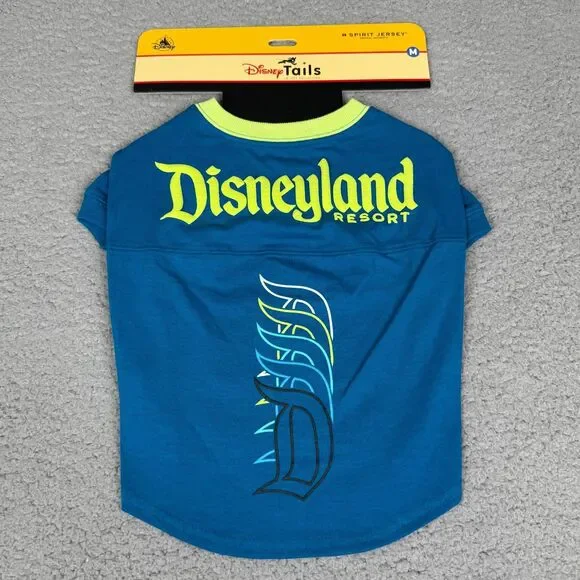Disneyland Resort Dog Spirit Jersey Blue Sz Medium Disney Tails Pet Apparel‎ NWT