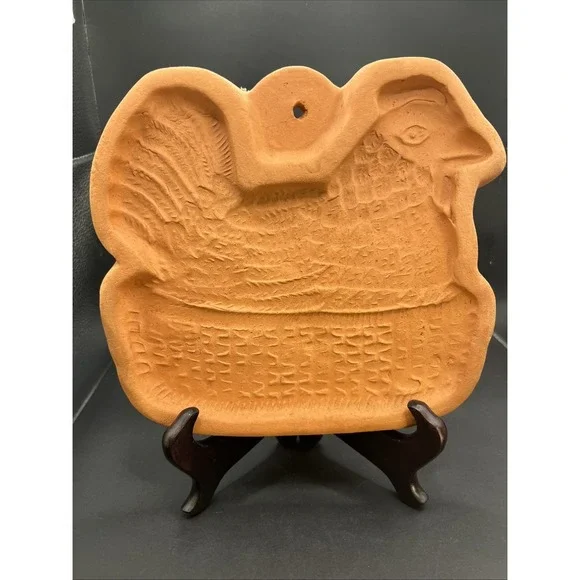Vintage Terracotta Chicken Rooster Mold Wall Hanging Decor Made In Portugal 8