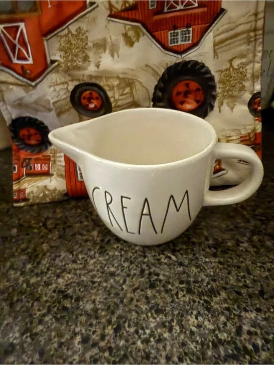 Cream Ceramic Pitcher - White Home Art Accent Rea Dunn