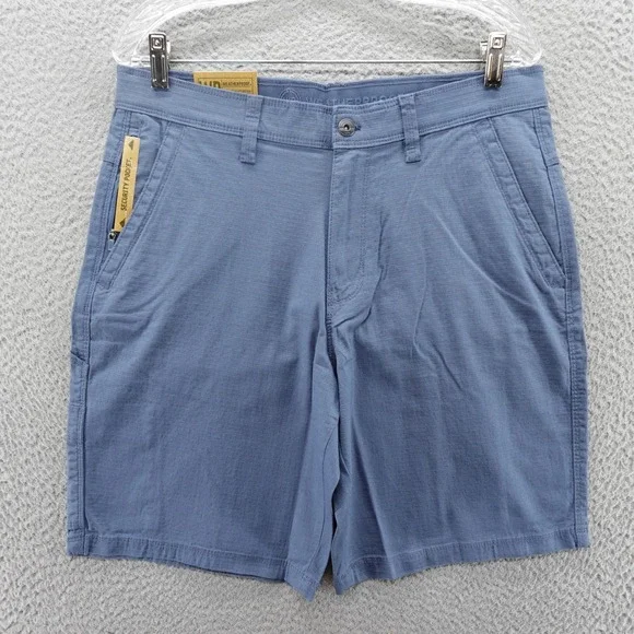 Weatherproof Vintage Mens Blue Utility Ripstop Shorts 32W Stretch Cargo W555045C