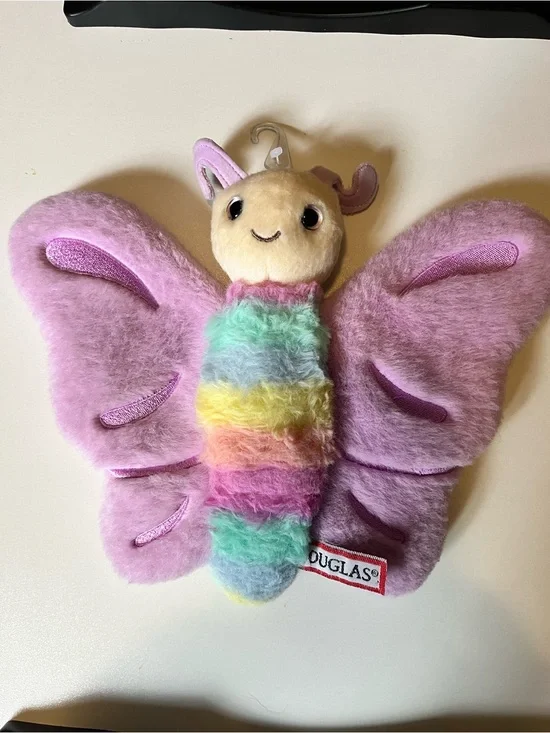 Douglas Pink Rainbow Butterfly Plush Stuffed Toy