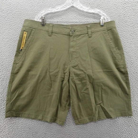 Weatherproof Mens Utility Shorts 40 Soft Olive Stretch Cargo Ripstop NEW