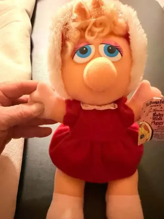 Vintage 1988 Jim Henson's McDonald's Baby Miss Piggy Plush Toy with Original Tag