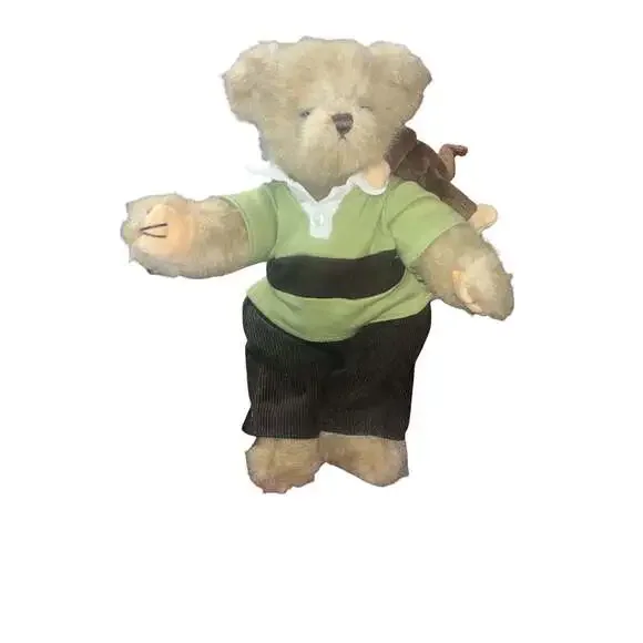 North American Bear Co. Fuzzy Vandebear Teddy Bear with Monkey Accessory