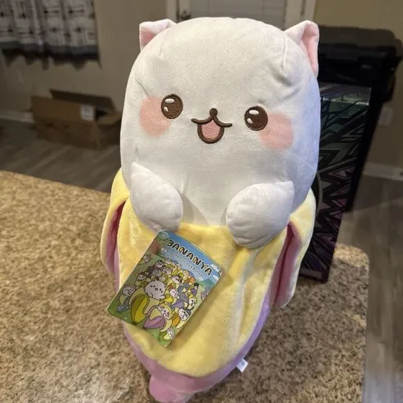 Bananya Baby Plush 8-inch Toy Kitten Banana Peel Toy Factory