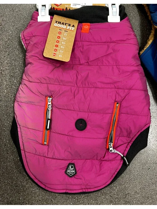 Arcadia Trail Ultra Reflective Jacket for Dogs in Blue or Pink Sizes XXL & M