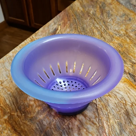 Purple Silicone Collapsible Colander