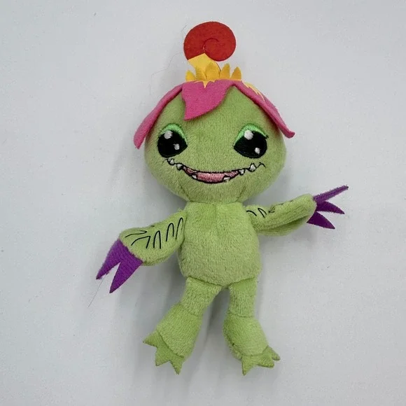 Bandai Digimon Palmon 4 Inch Mini Character Plush Green Pink Flower Toy