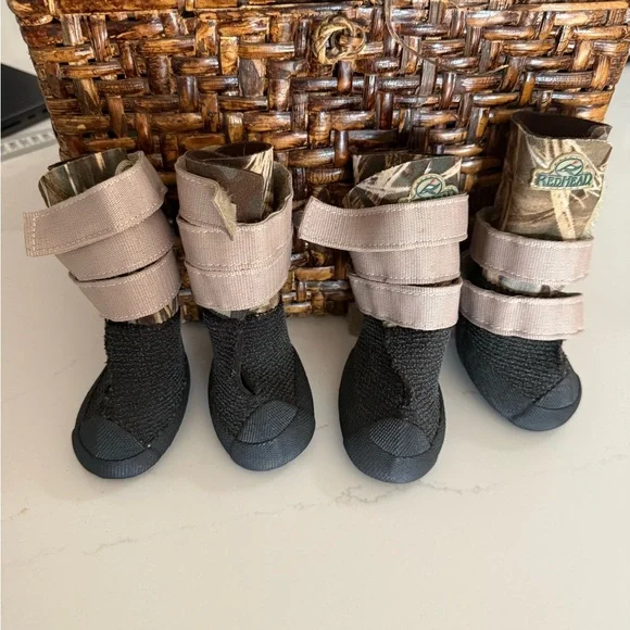 Red Head Camo Dog Shoes SZ M