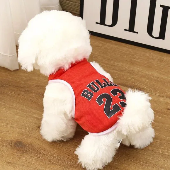 Pet‎ Dog Chicago Bulls Jordan #23 Sport Basketball Jersey Vest Mesh Breathable M