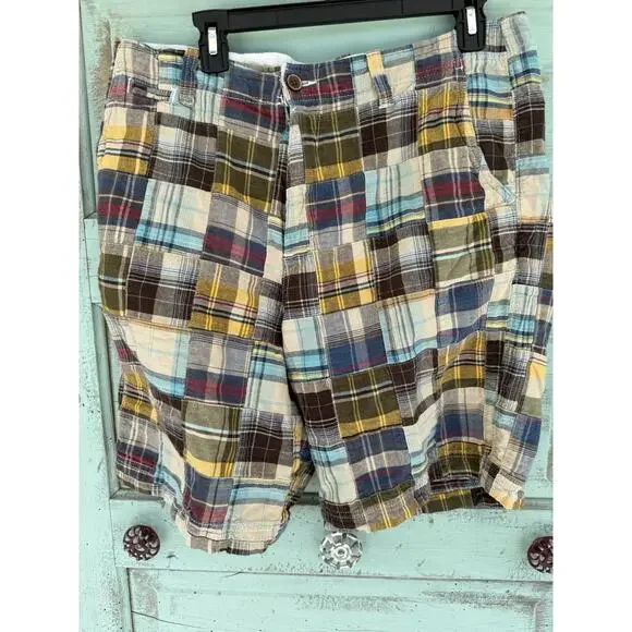 Islander Mens Patchwork‎ Cargo Shorts Size 36 Inseam 10” Summer