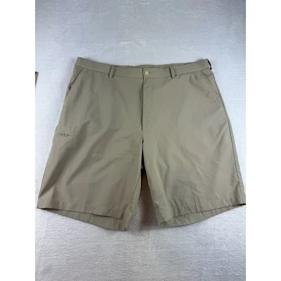 Grand Slam Golf Shorts 42 Beige Khaki Chino Flat‎ Front