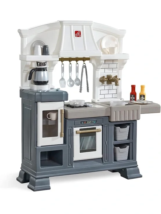 Step2 Play Kitchen Set in Gray and White with Accessories