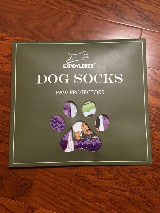 Expawlorer | NWT Dog Socks Paw Protectors 6 Socks/Hook & Loop Straps Size Medium