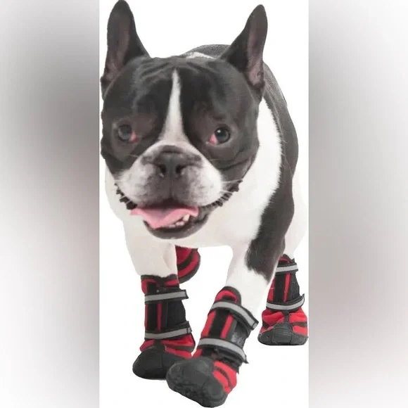 Red and Black Performance Dog Boots medium Fashion Pet
