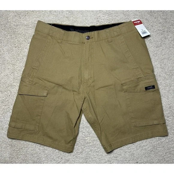 Wrangler Authentics Men's Comfort Flex Waist Cargo Short, Dull Gold, 36 A2-0017