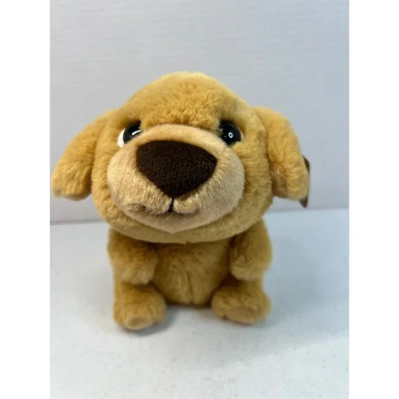 Aurora World Golden Retriever Puppy Plush Stuffed Animal Tan Dog 9 Inch 3202