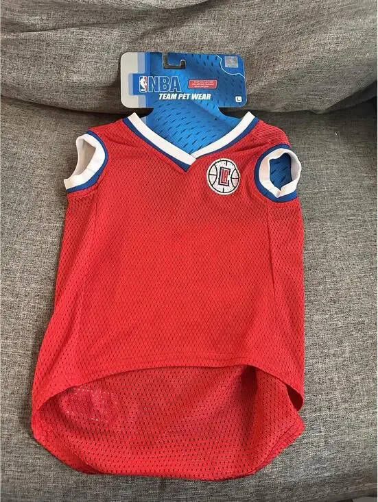 NBA Team Pet Wear Dog LA Clippers Jersey Red