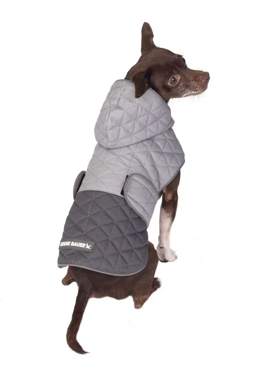 NWT Eddie Bauer Pet Richaland Two-Tone Quilted Dog Puffer Jacket Medium