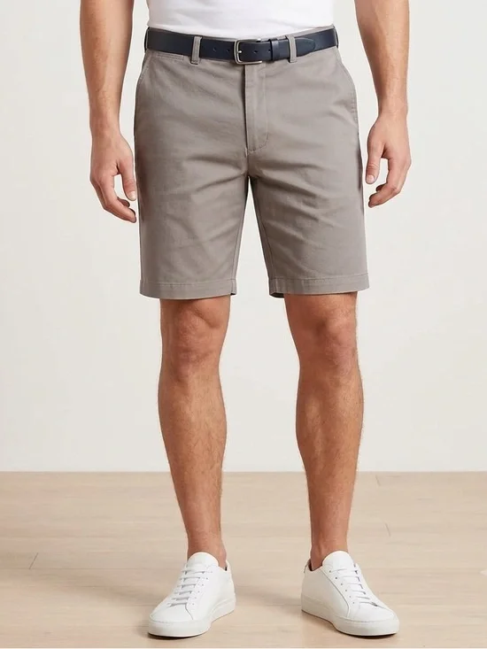PGA Tour Men's Tan Khaki Flat-Front Golf Shorts, 32” waist, Lightweight