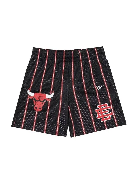 NWT Eric Emanuel New Era Chicago Bulls Mesh Shorts Mens M EE22 White Pinstripe