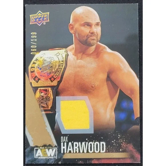 2021 UPPER DECK AEW DAX HARWOOD‎ GOLD RELIC #D 60/199