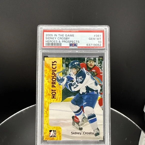 Sidney Crosby Rookie Hockey Card 2005 In The Game #361 Heroes & Prospects GEM 10