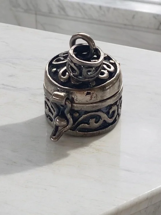 Sterling Silver “make a little wish” box Charm