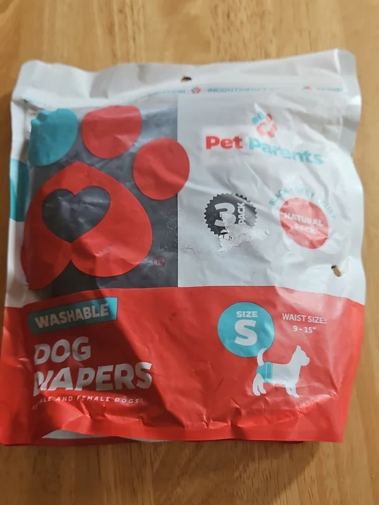 Pet Parents 3 Pack Washable Dog Diapers -  (Size S)
