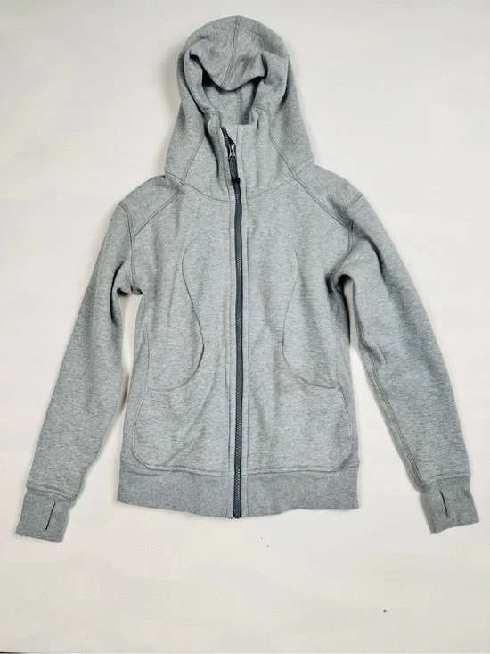 Lululemon Scuba Hoodie Full Zip Heavyweight Cotton Fleece Gray Women’s 4