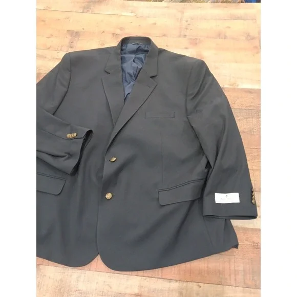 Oak Hill Perfect Fit Men's Navy Suit Jacket /‎ Blazer Size 58R w/Aerocool 2288