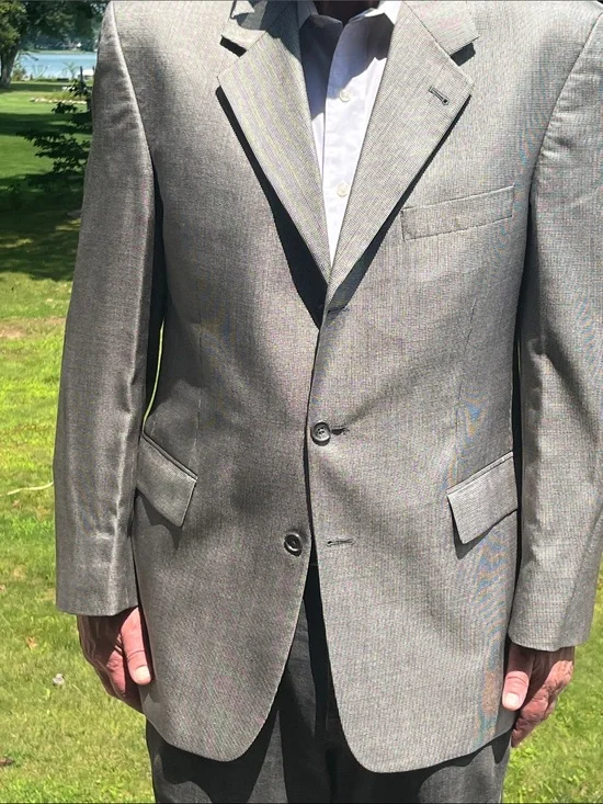 Stafford houndstooth pattern  blazer in silk & wool 42R