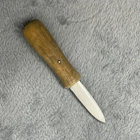 Serco Stainless Steel Oyster Knife Wood Handle Japan 53375 Vintage Shucker