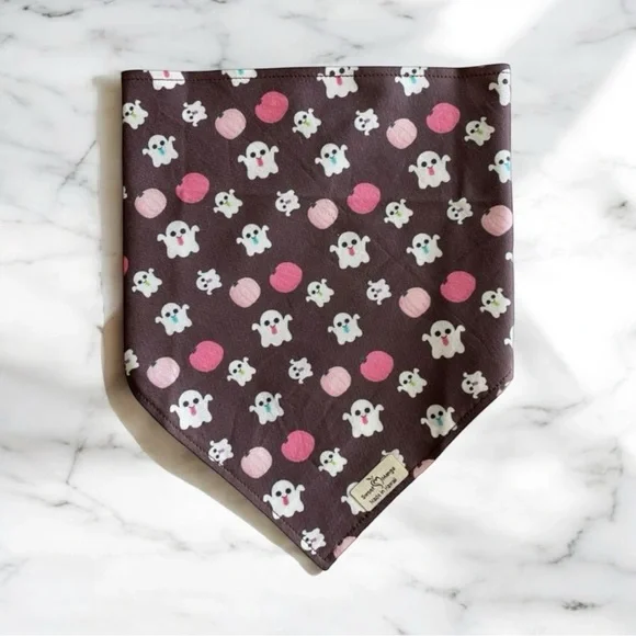 DOG Bandana - Mini Ghosts - Size L Large