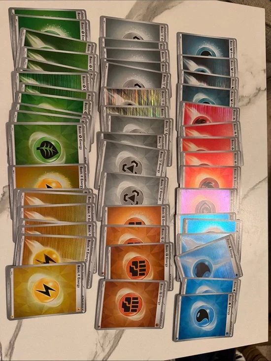 Rare Reverse Energy Pokemon Card lot of 50 cards