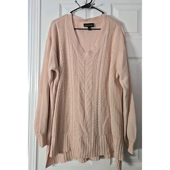 Lane Bryant‎  Acrylic V Neck Pullover Long Sleeve Sweater Size 18/20