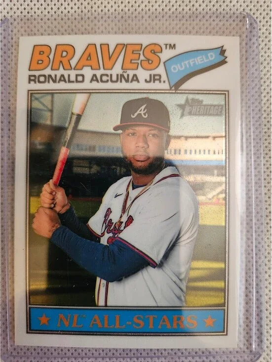 Ronald Acuna Jr. [GLOSSY INSERT] #55 - 2026 Topps Heritage - Atlanta Braves