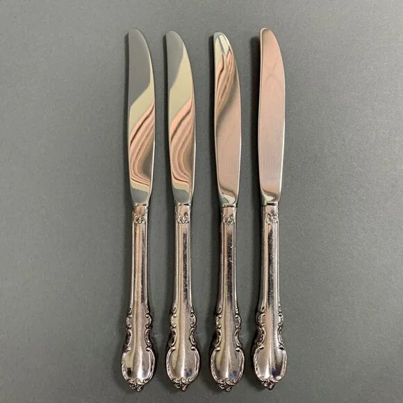 4‎ Rogers Bros 1847 Reflection International Silver Silverplate Flatware Knives