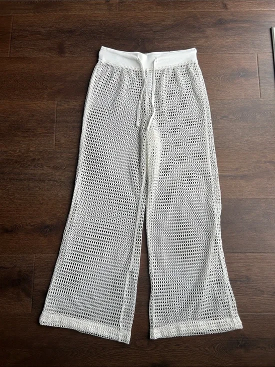 NEW Serra White Net Beach Pants  | Net Beach Pants | Swim Coverup |