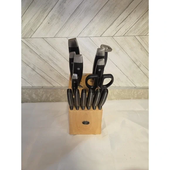 14-Piece Stainless Steel Knife Set with Storage Block Hampton Forge