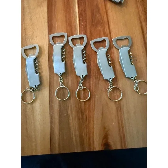 5 Pcs Foldable 3-in-1 Utility Key Chain Knife Bottle Opener for Bottles & Wine