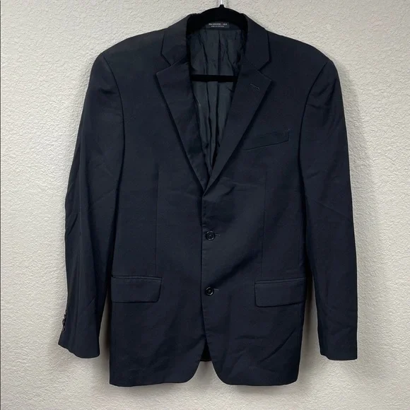 John Varvatos Black Wool Suit Jacket Blazer 2 Button Classic Business Sz 38R