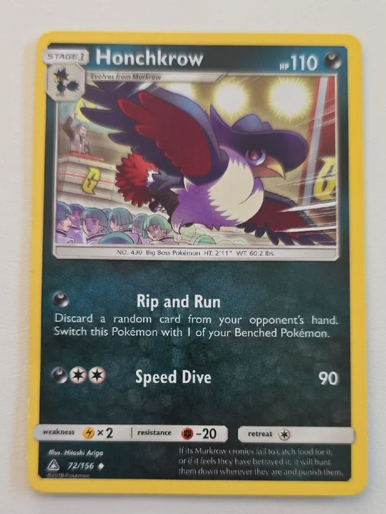 Pokemon Honchkrow Card