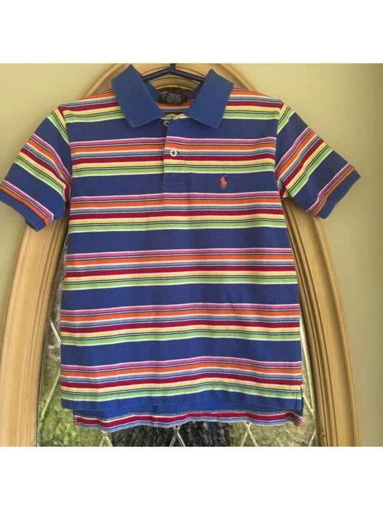 Polo by Ralph Lauren Boys' Size 7 Striped Cotton Polo Shirt