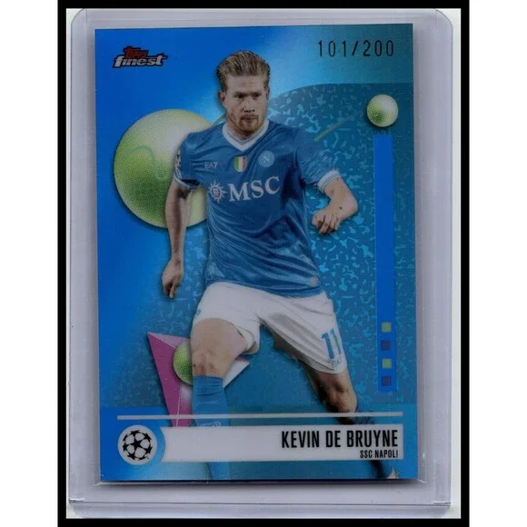 2025-26 Finest UEFA Kevin De Bruyne #148 Napoli Blue Refractor #/200