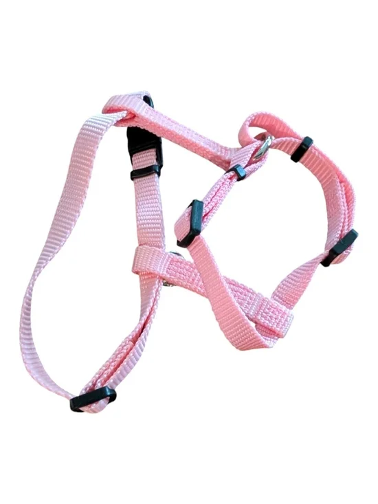Pink Adjustable Nylon Dog Harness