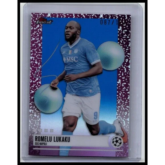 2025-26 Finest UEFA Romelu Lukaku #370 Napoli Blue Refractor #/150