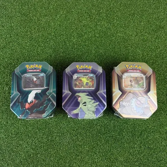Pokemon TCG Triple Whammy Collector Tin Complete 3 Tin Set Factory Sealed