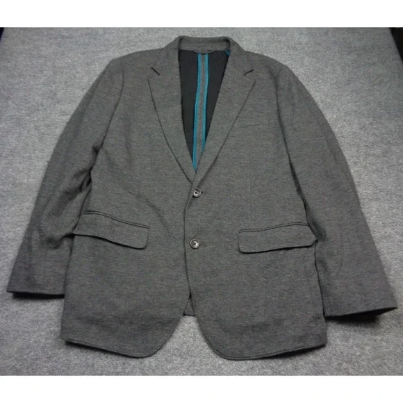 Bonobos Blazer Mens 42R Gray Lanificio Fortex Cotton Sport Coat Slim Fit Jacket